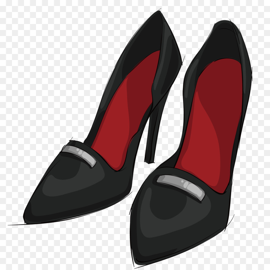 Talons Hauts Noirs，Chaussure PNG