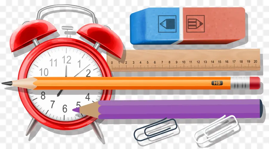 Fournitures Scolaires，Horloge PNG