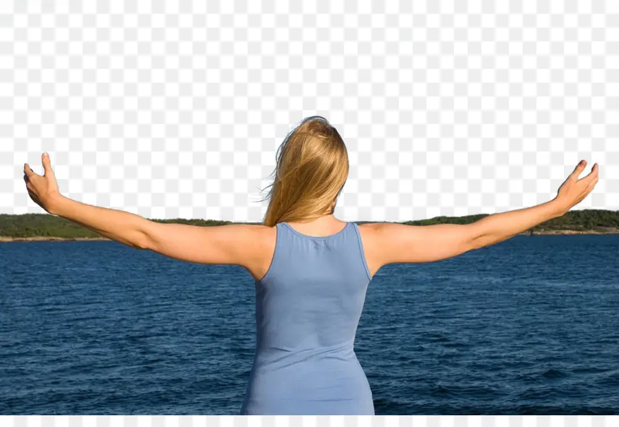 Femme Au Bord De La Mer，Océan PNG