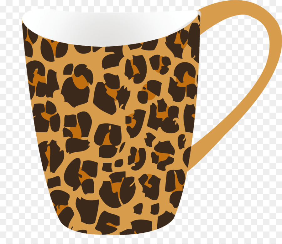 Tasse à Imprimé Léopard，Tasse PNG