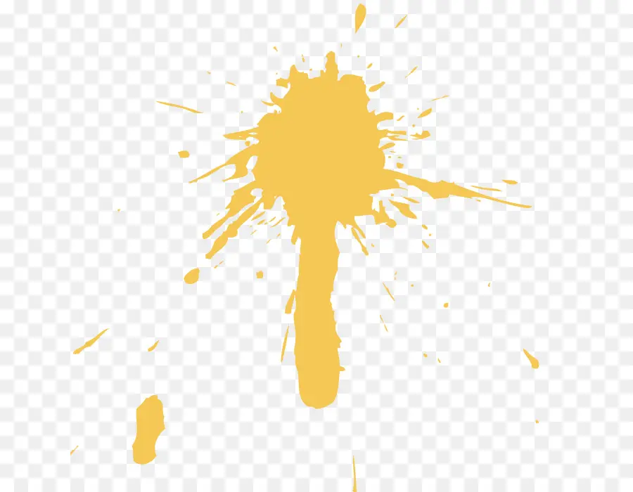 Éclaboussure De Peinture Jaune，Peinture PNG