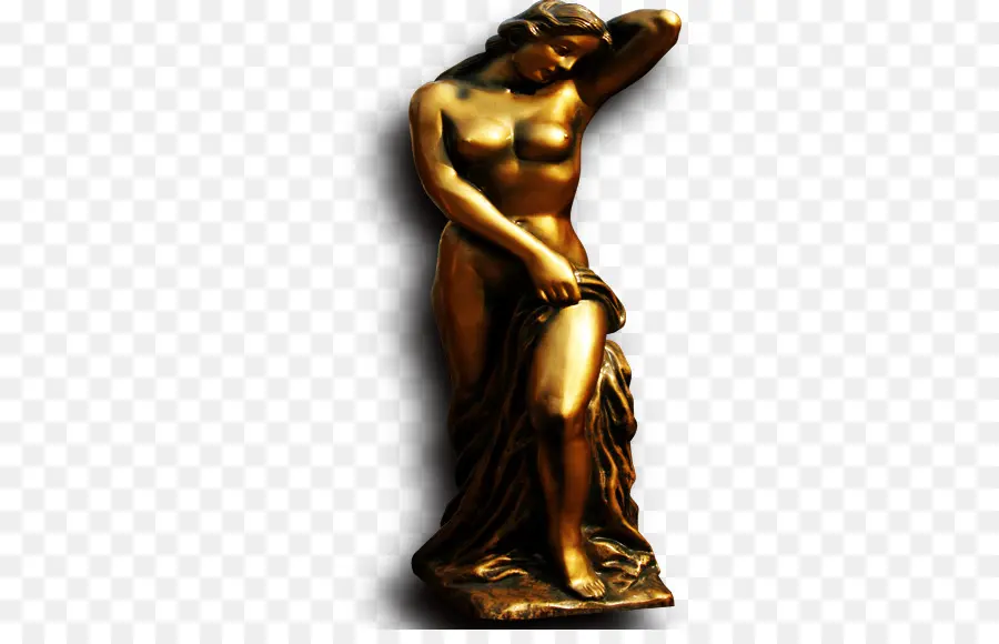 Statuette En Bronze，Sculpture PNG