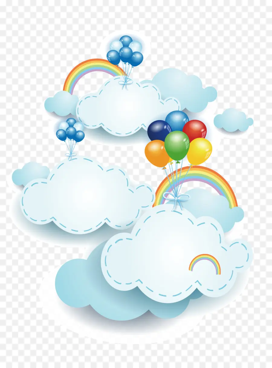 Nuages ​​et Ballons，Nuages PNG