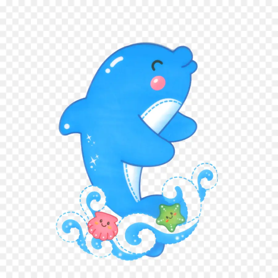 Dauphin Bleu，Dessin Animé PNG