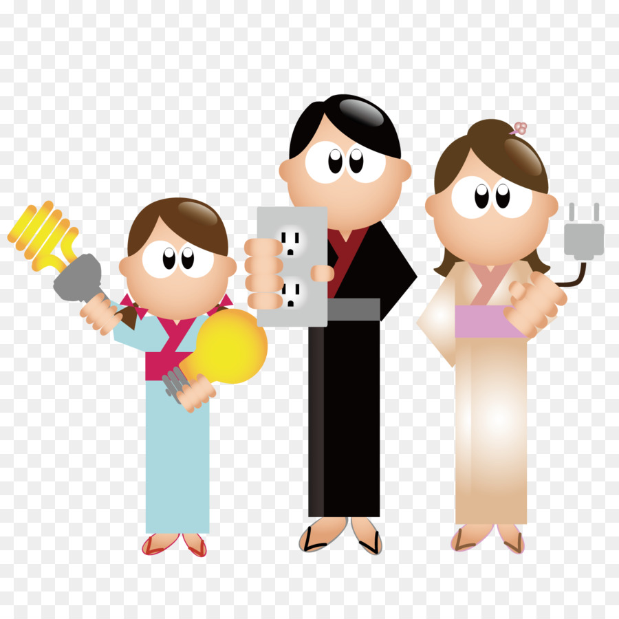 Famille Avec Des Appareils électriques，Ampoule PNG