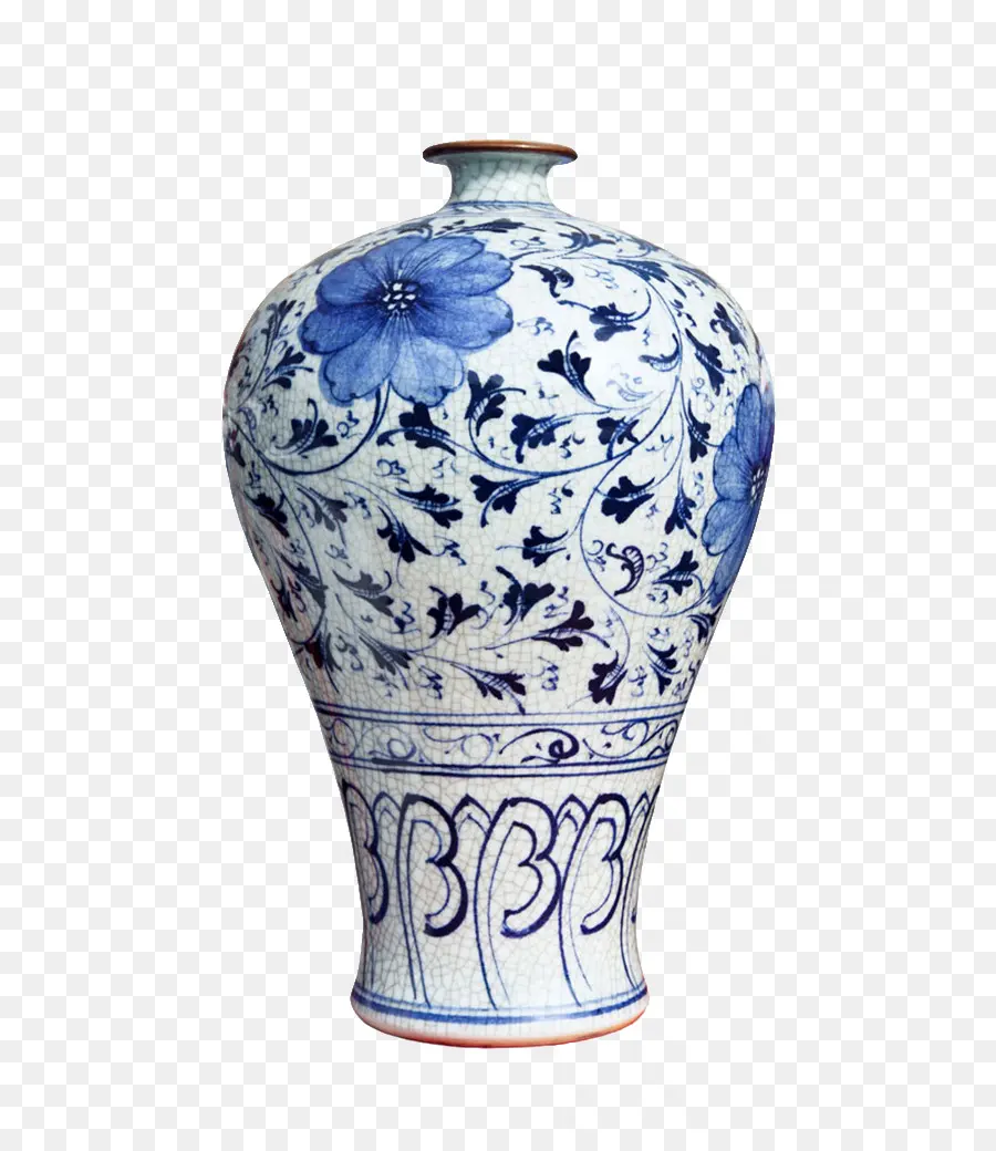 Bleu Et Blanc De La Poterie，Vase PNG