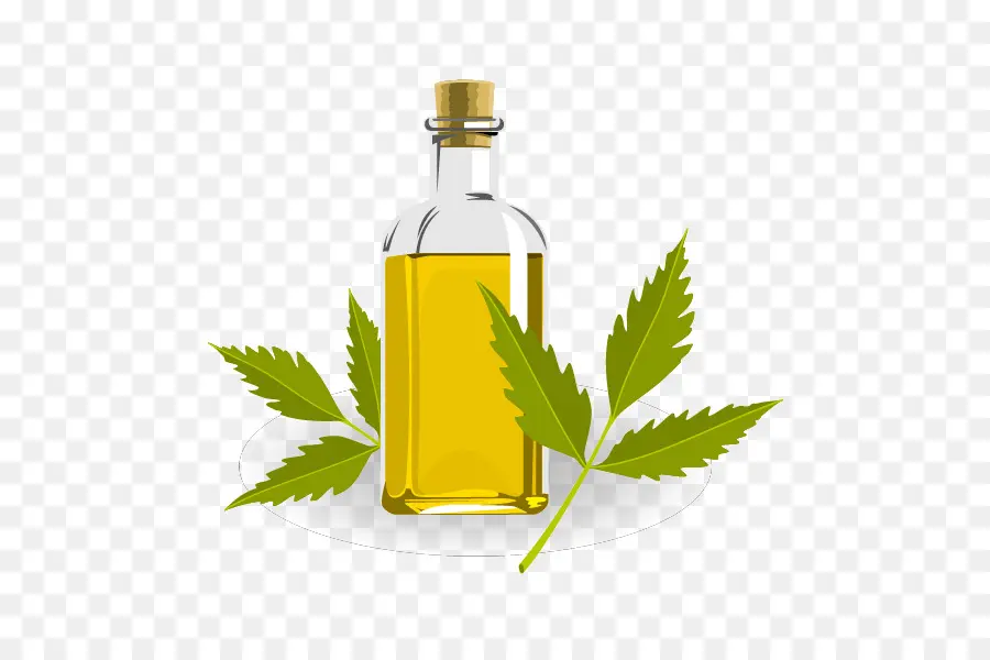 Bouteille D'huile，Feuilles De Cannabis PNG