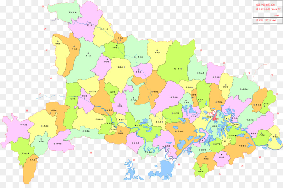 Carte Colorée，Régions PNG