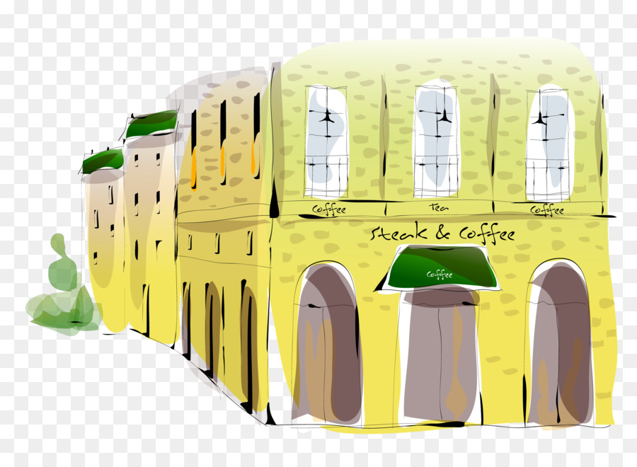 Peinture à L Aquarelle，L Architecture PNG