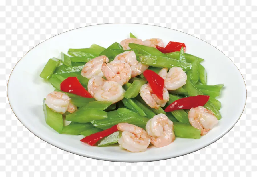 Plat De Crevettes，Légumes PNG