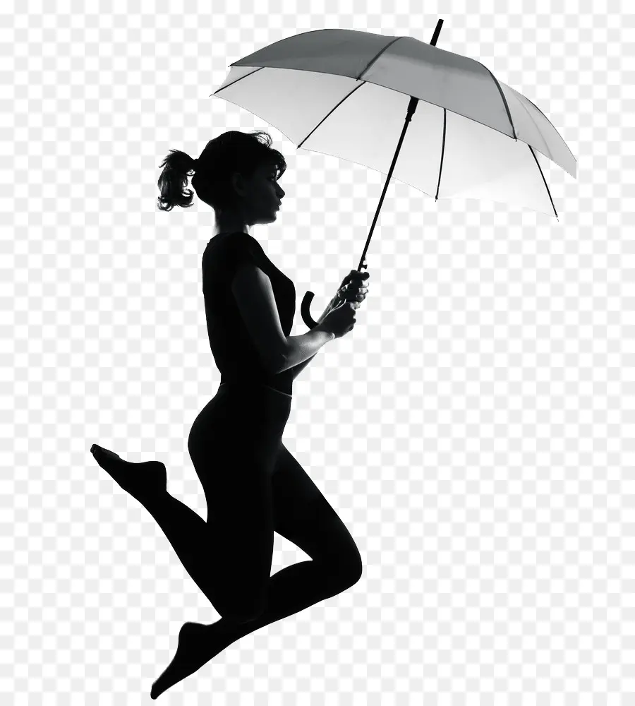 Silhouette，Parapluie PNG