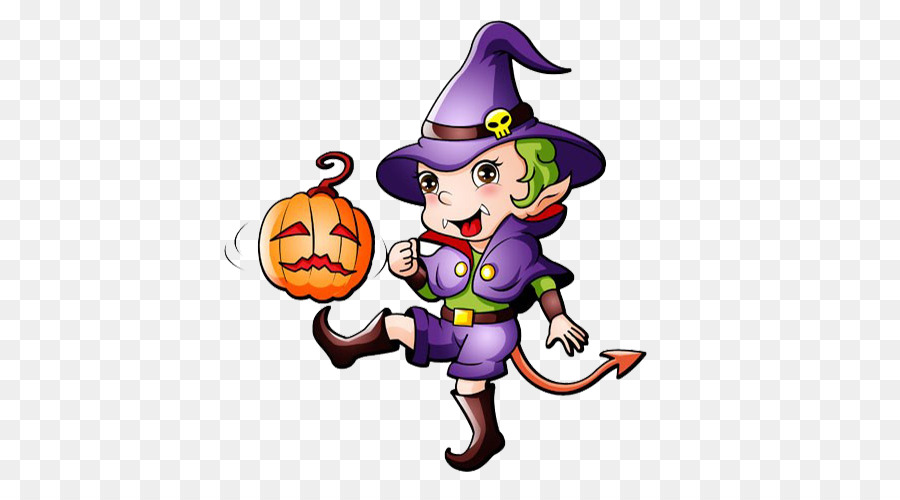 Sorcière De Dessin Animé，Halloween PNG