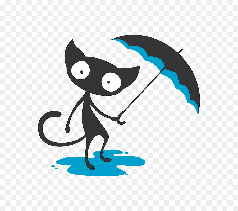 Chat Avec Parapluie，Chat PNG