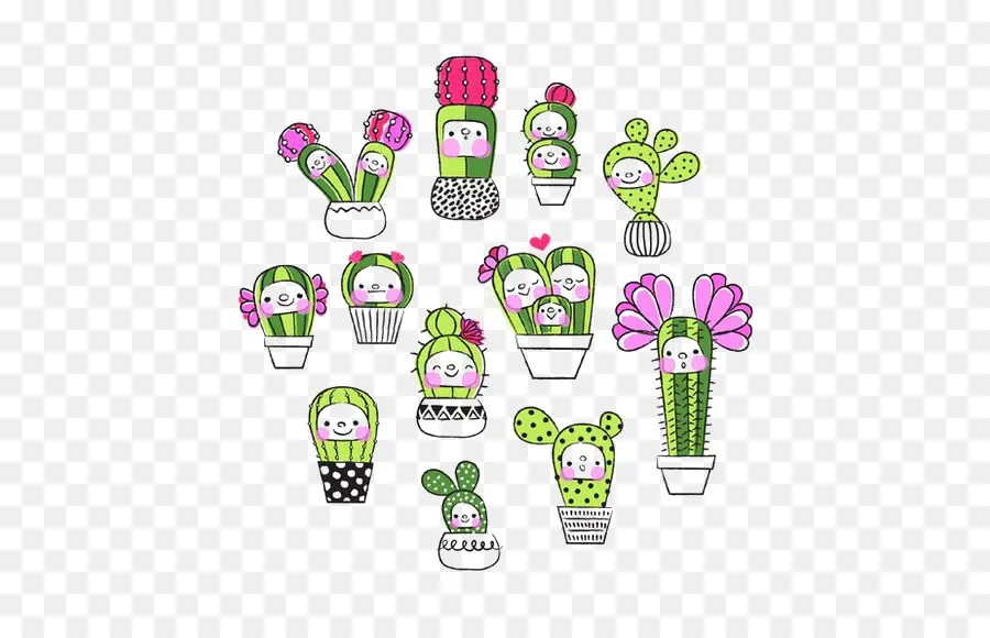 Cactus Mignons，Griffonnage PNG