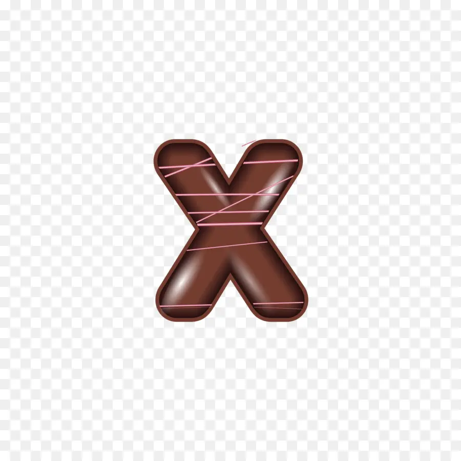 Lettre X En Chocolat，Lettre PNG