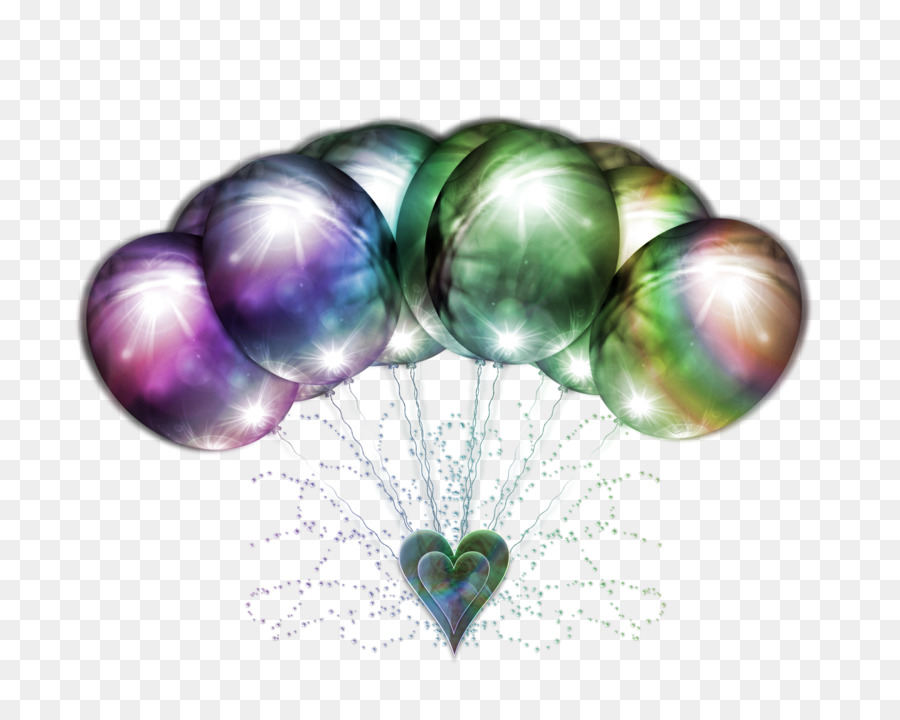 Ballons Colorés，Cœur PNG