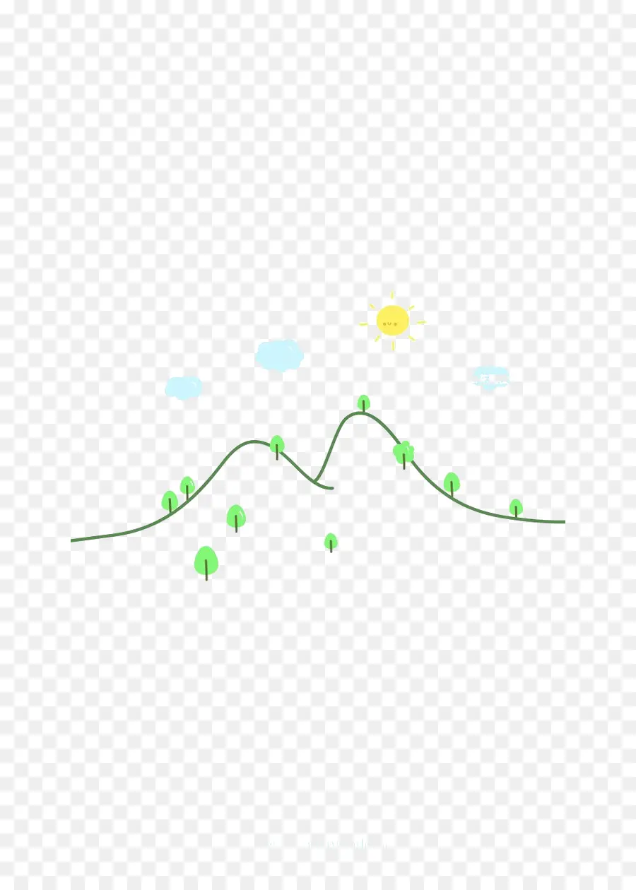 Paysage Simple，Arbres PNG