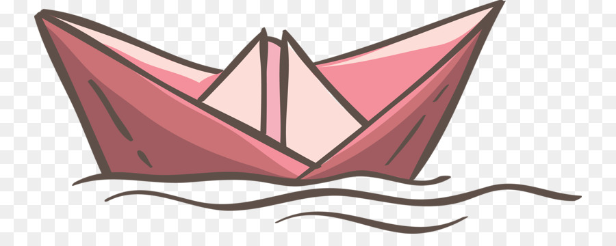 Bateau En Papier Rose，Origami PNG