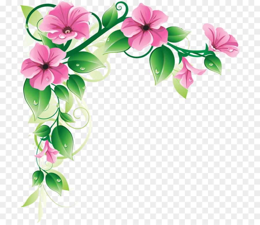 Bordure De Fleurs Fleur Dessin Png Bordure De Fleurs