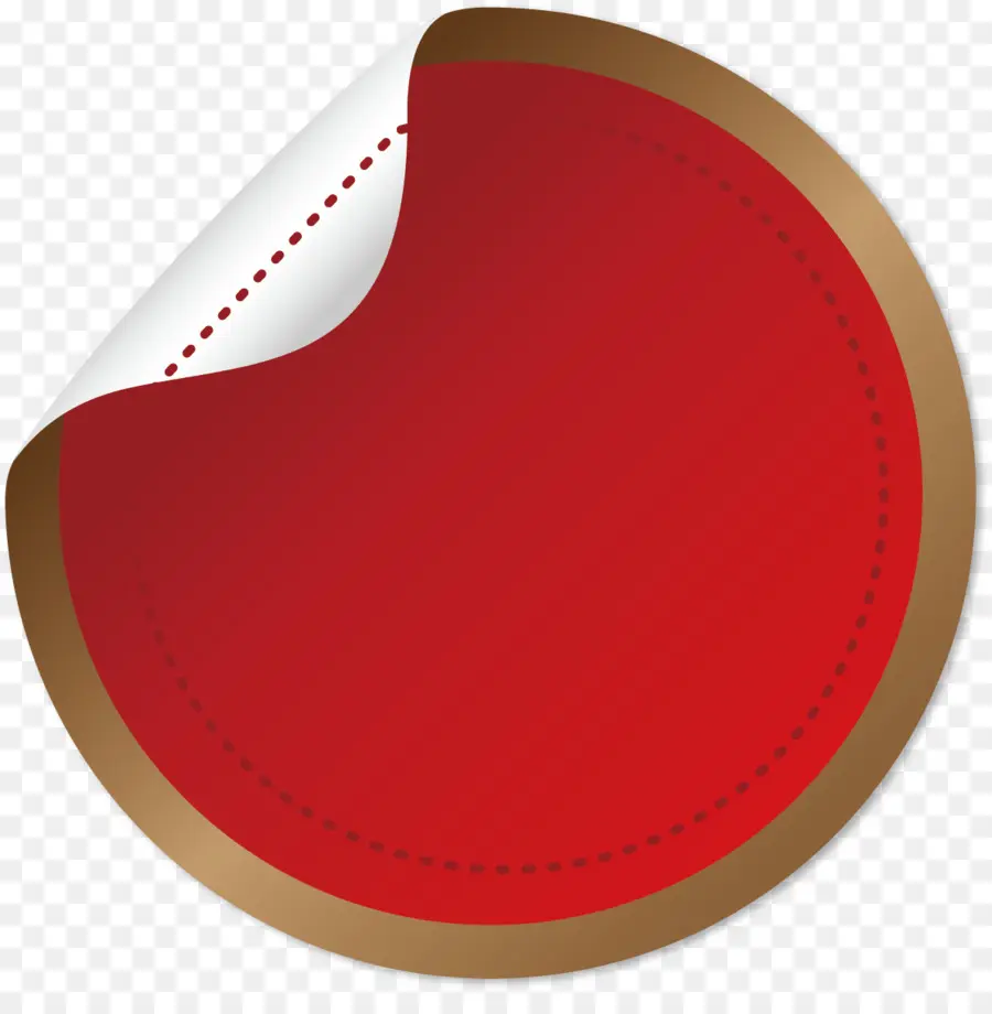 Autocollant Rouge，Rond PNG