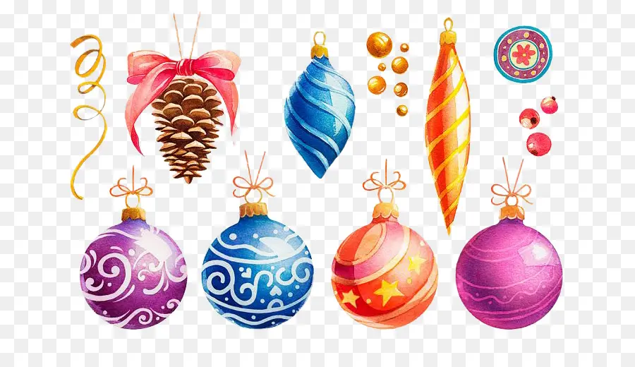 Ornements De Noël，Boules PNG