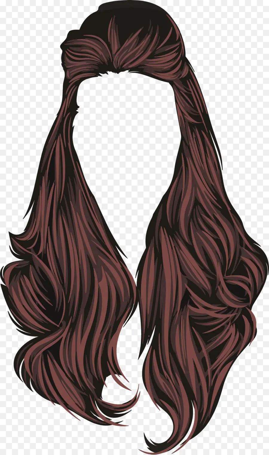 Illustration De Cheveux Bruns，Brun PNG