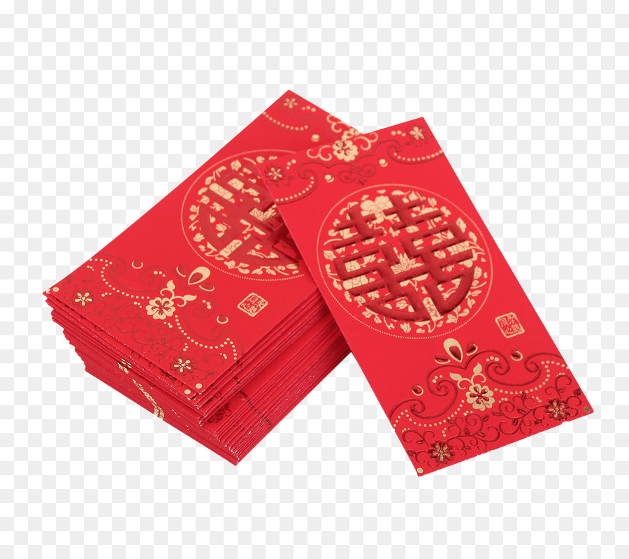 Enveloppes Rouges，Or PNG