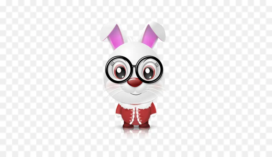 Lapin Blanc，Lunettes PNG