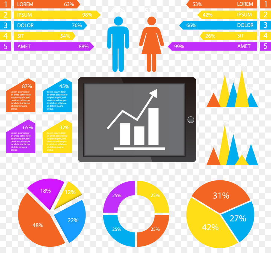 Éléments Infographiques，Graphiques PNG