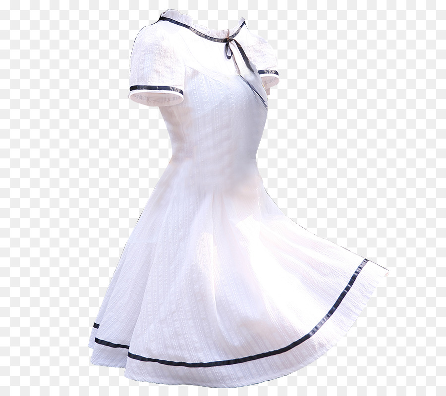 Robe Blanche，Manches Courtes PNG