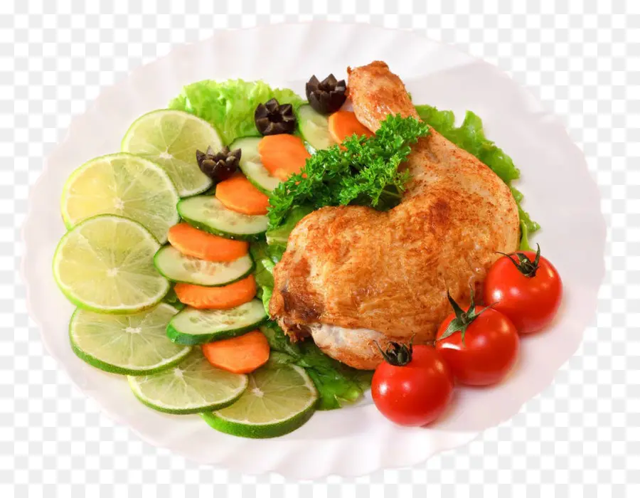 Poulet Rôti，Légumes PNG