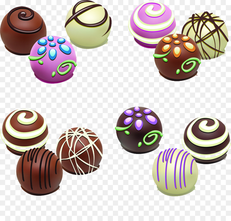 Truffes Colorées，Chocolat PNG