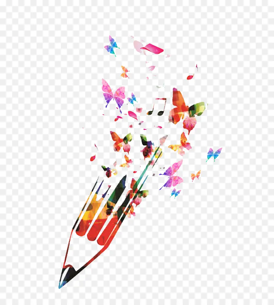 Crayon，Papillons PNG