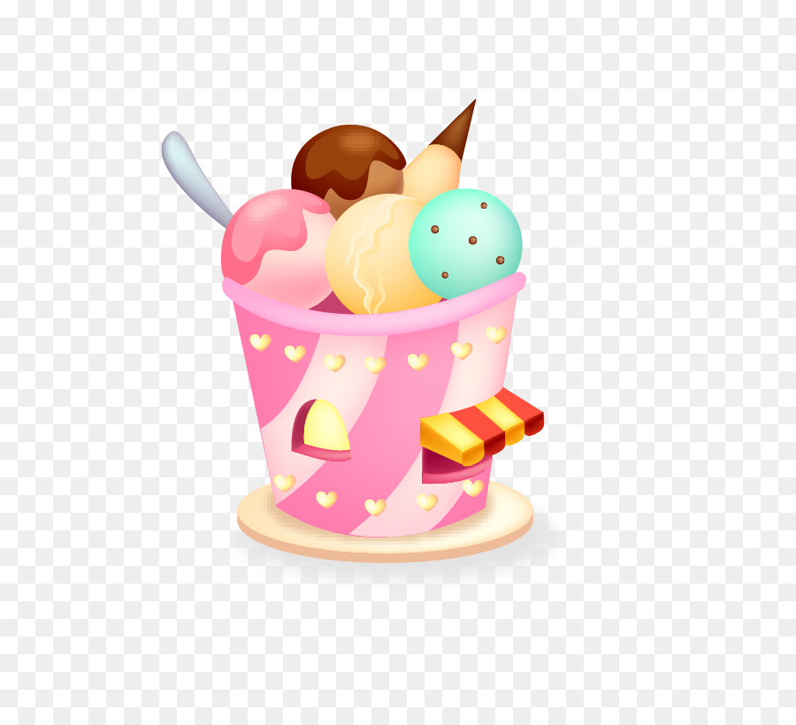 Glace Colorée，Dessert PNG