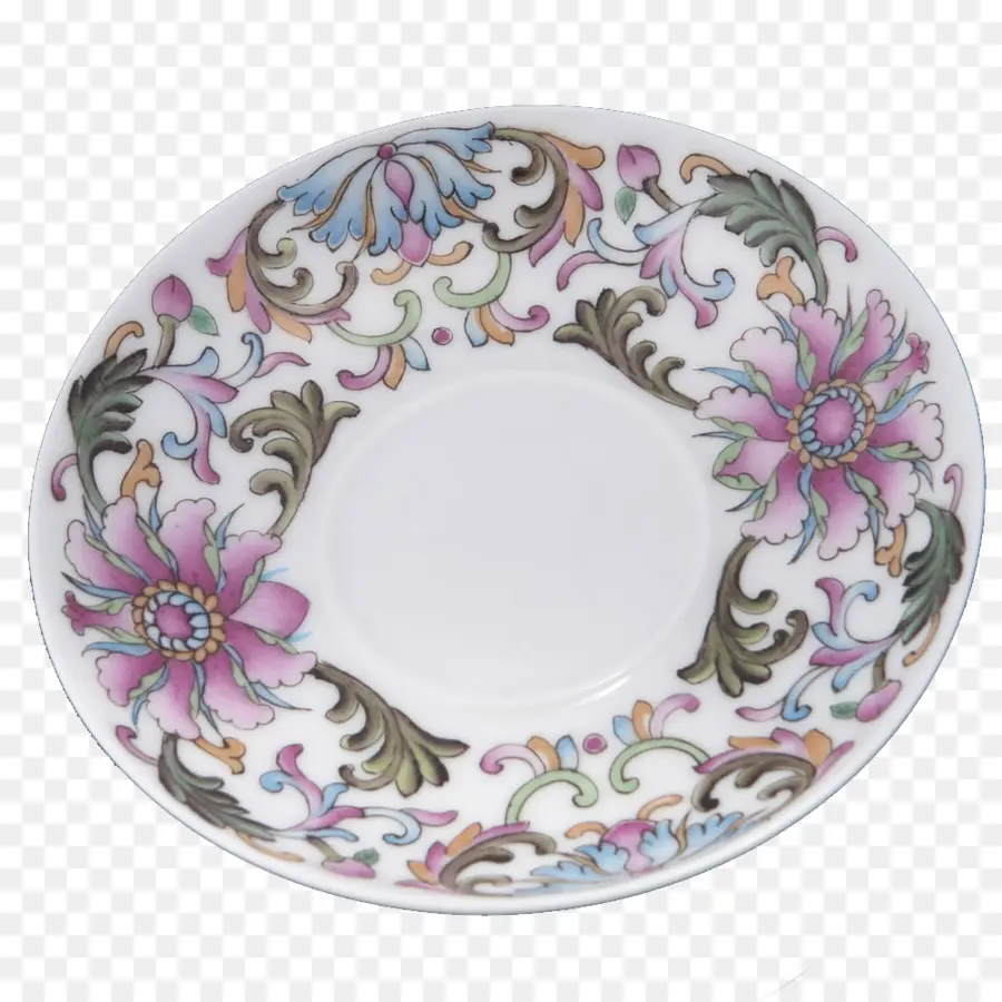 Assiette Florale，Décoratif PNG