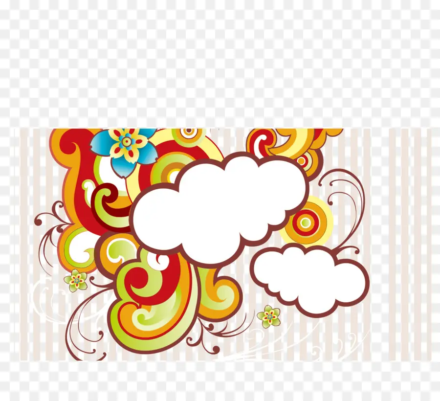 Conception Colorée，Nuages PNG