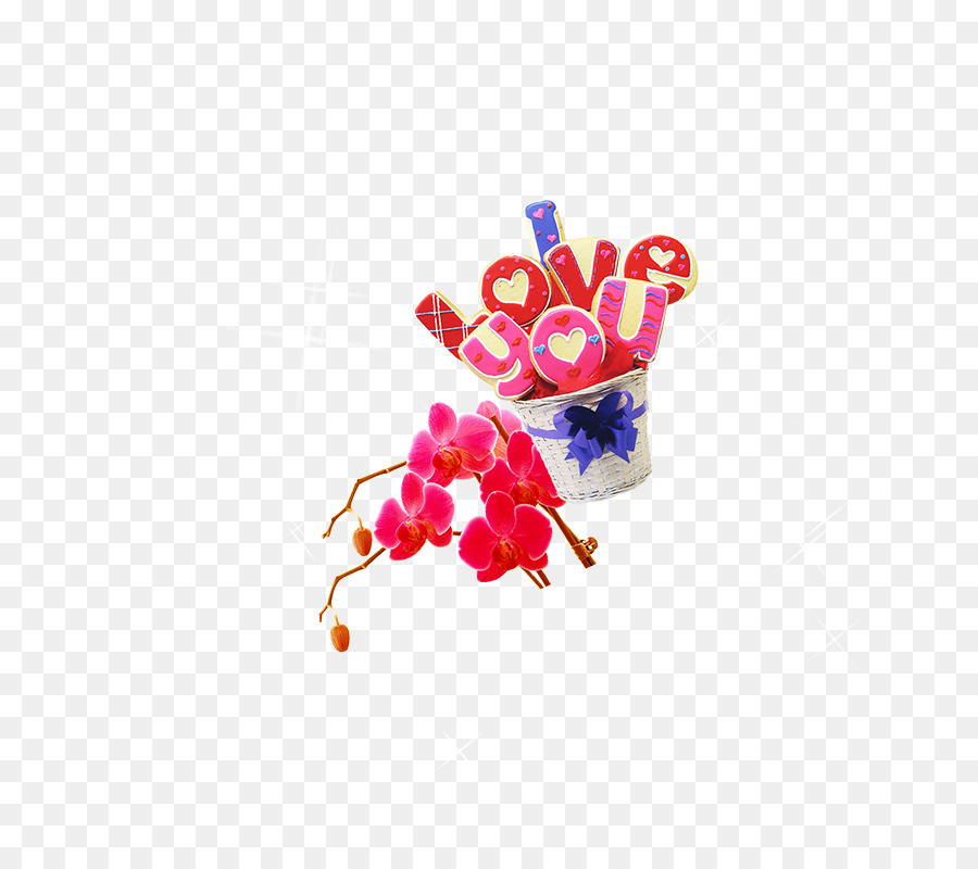 Signe D'amour Et Fleurs，Signe PNG