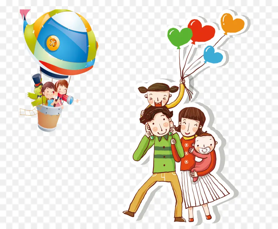 Famille，Ballons PNG