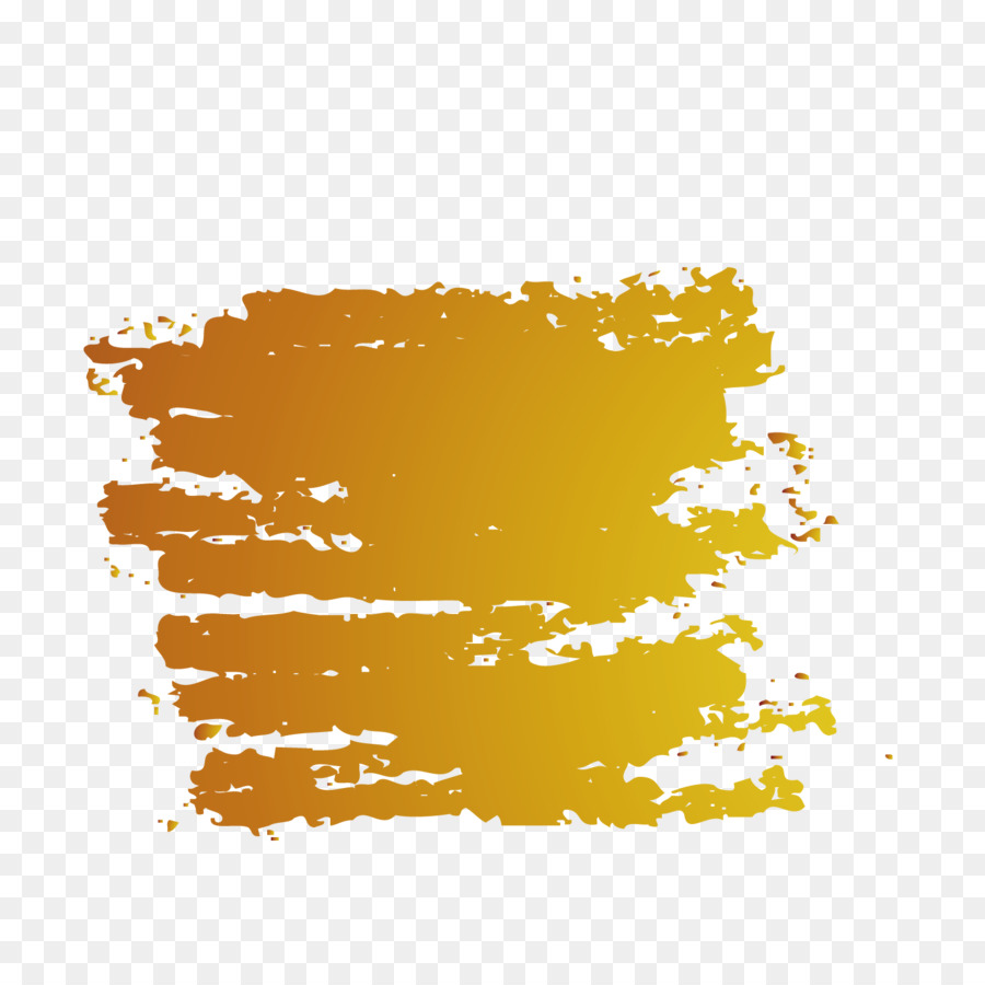 Coup De Pinceau Jaune，Peinture PNG