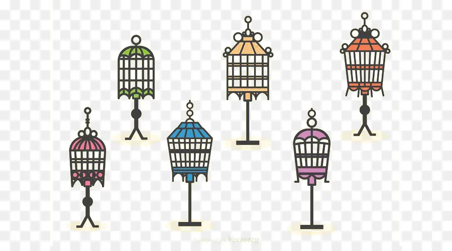 Cages à Oiseaux，Cages PNG