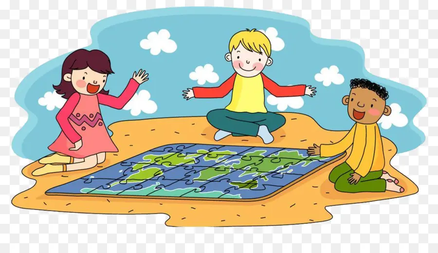 Enfants Avec Puzzle，Puzzle PNG