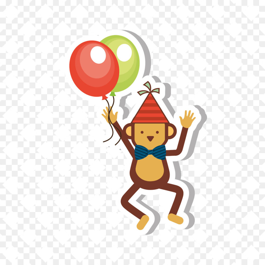 Singe De Fête，Ballons PNG