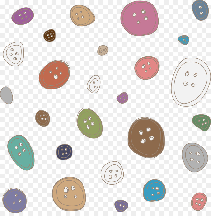 Boutons Colorés，Couture PNG