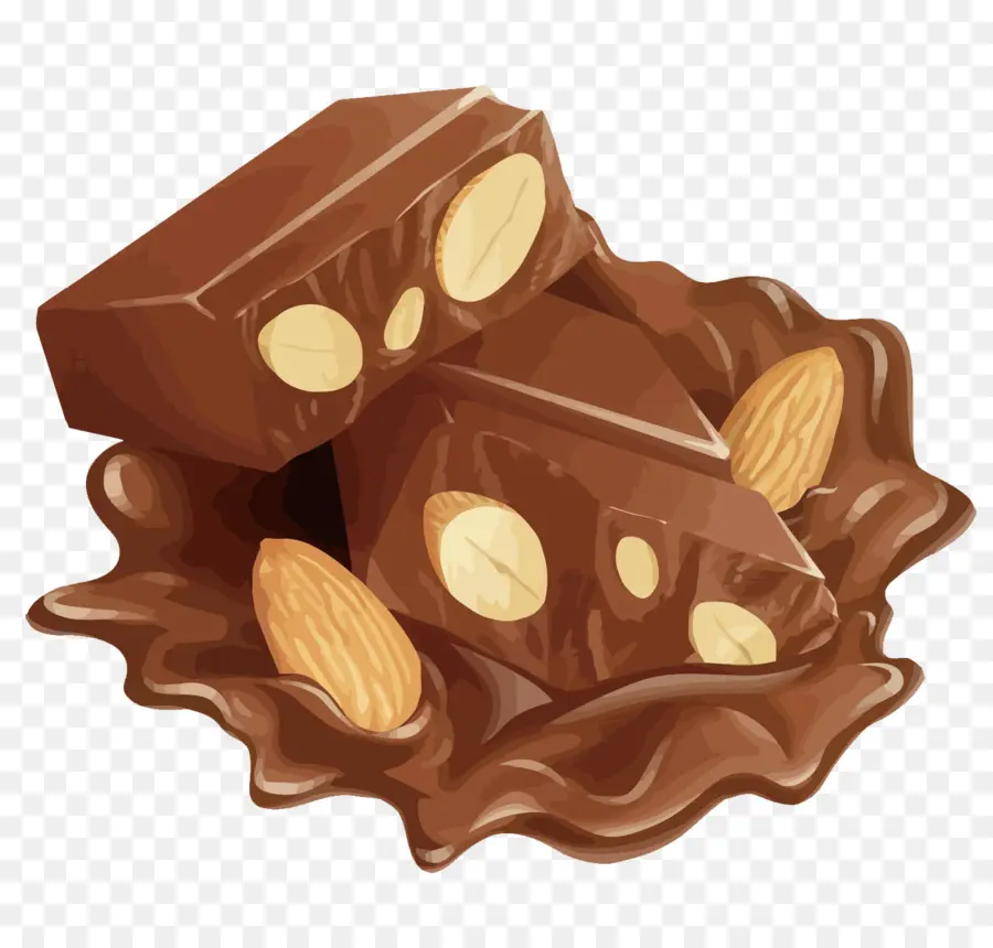 Chocolat，Amandes PNG