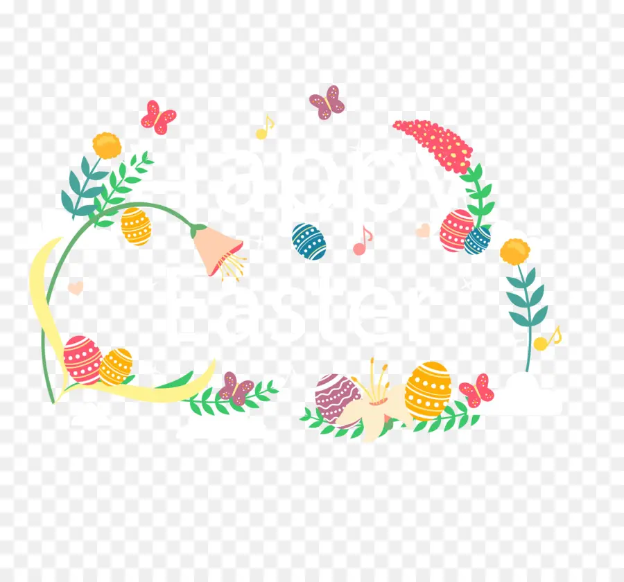 Oeufs De Pâques，Fleurs PNG