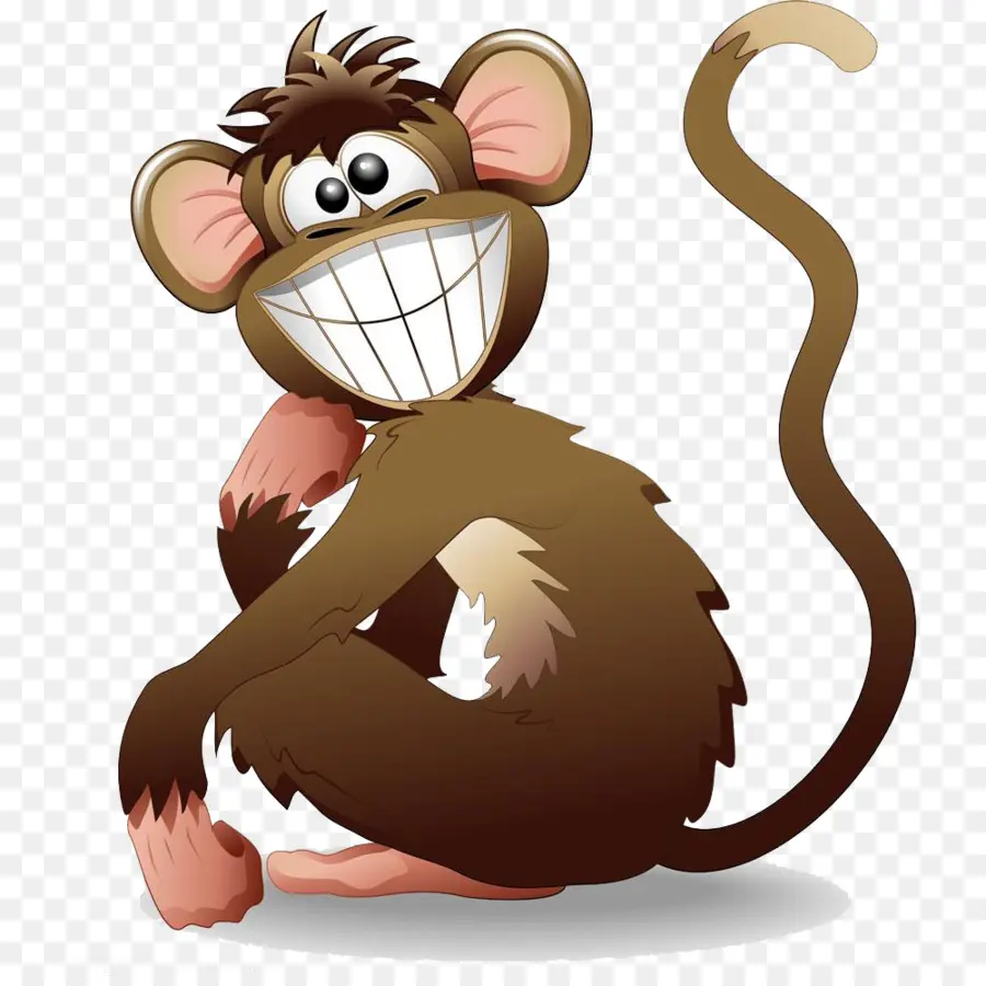 Singe De Dessin Animé，Souriant PNG