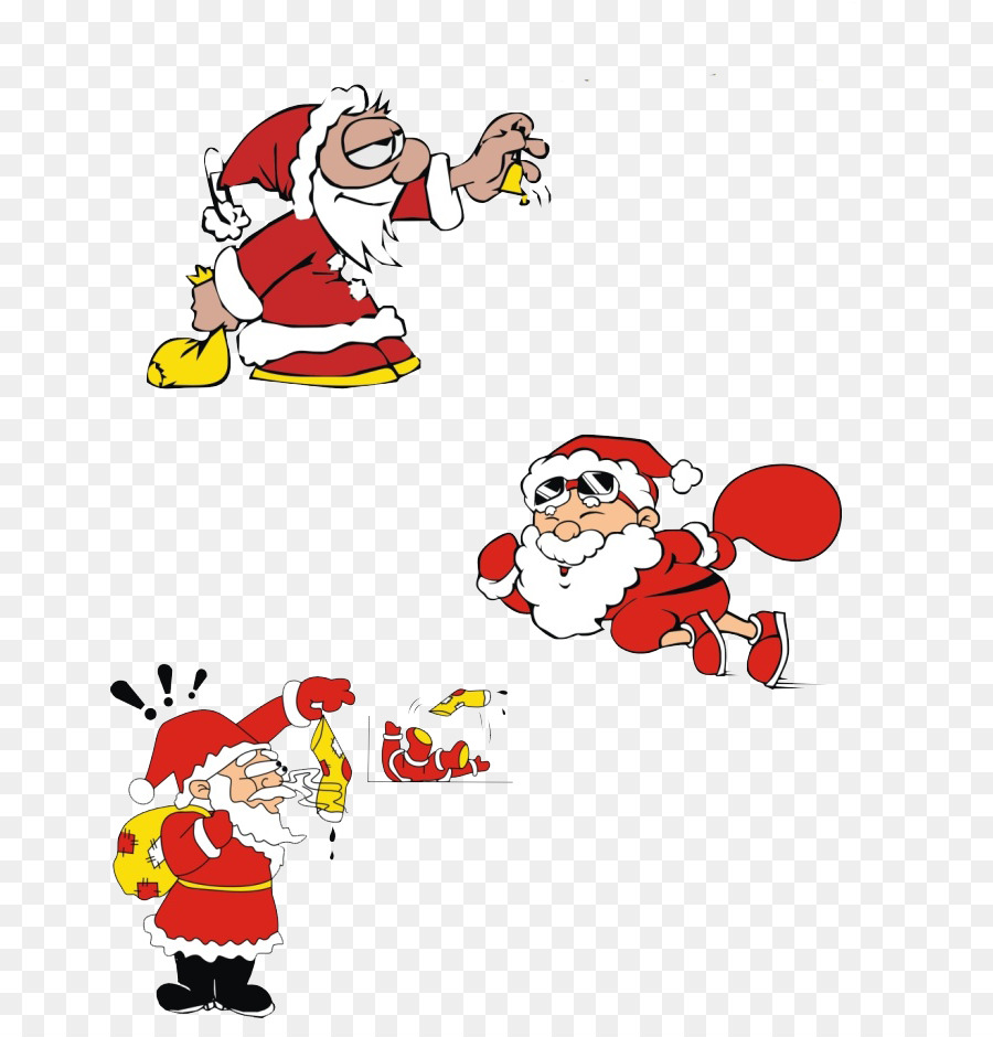 Père Noël De Dessin Animé，Noël PNG