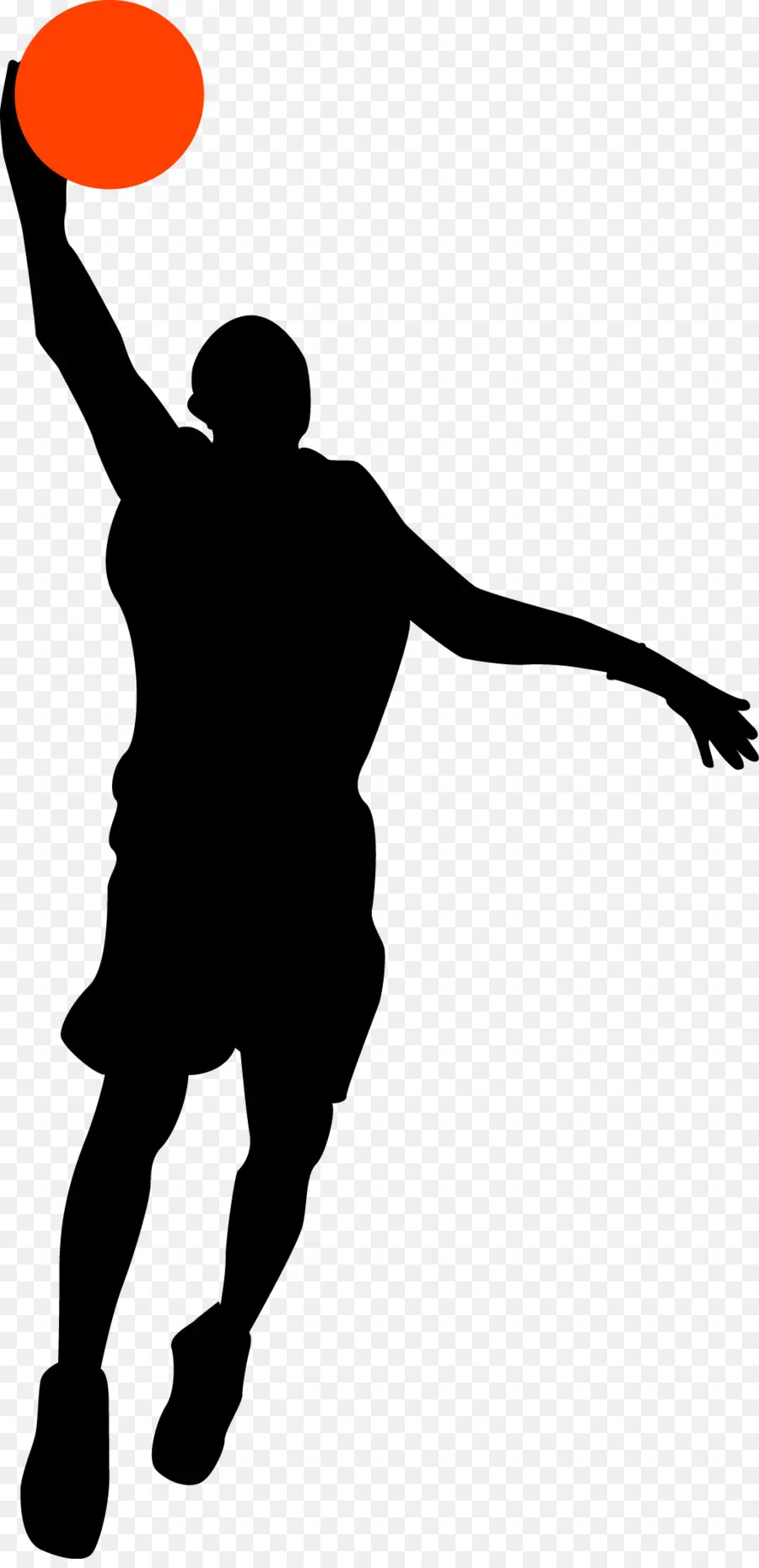 Silhouette De Joueur De Basket Ball，Basket Ball PNG