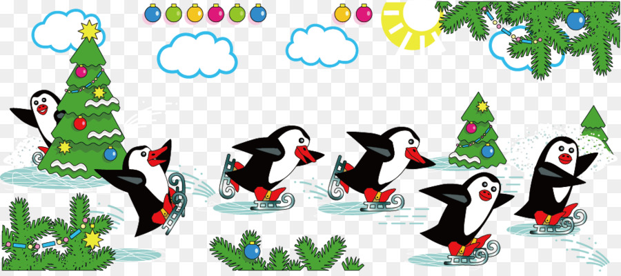 Pingouins，Noël PNG