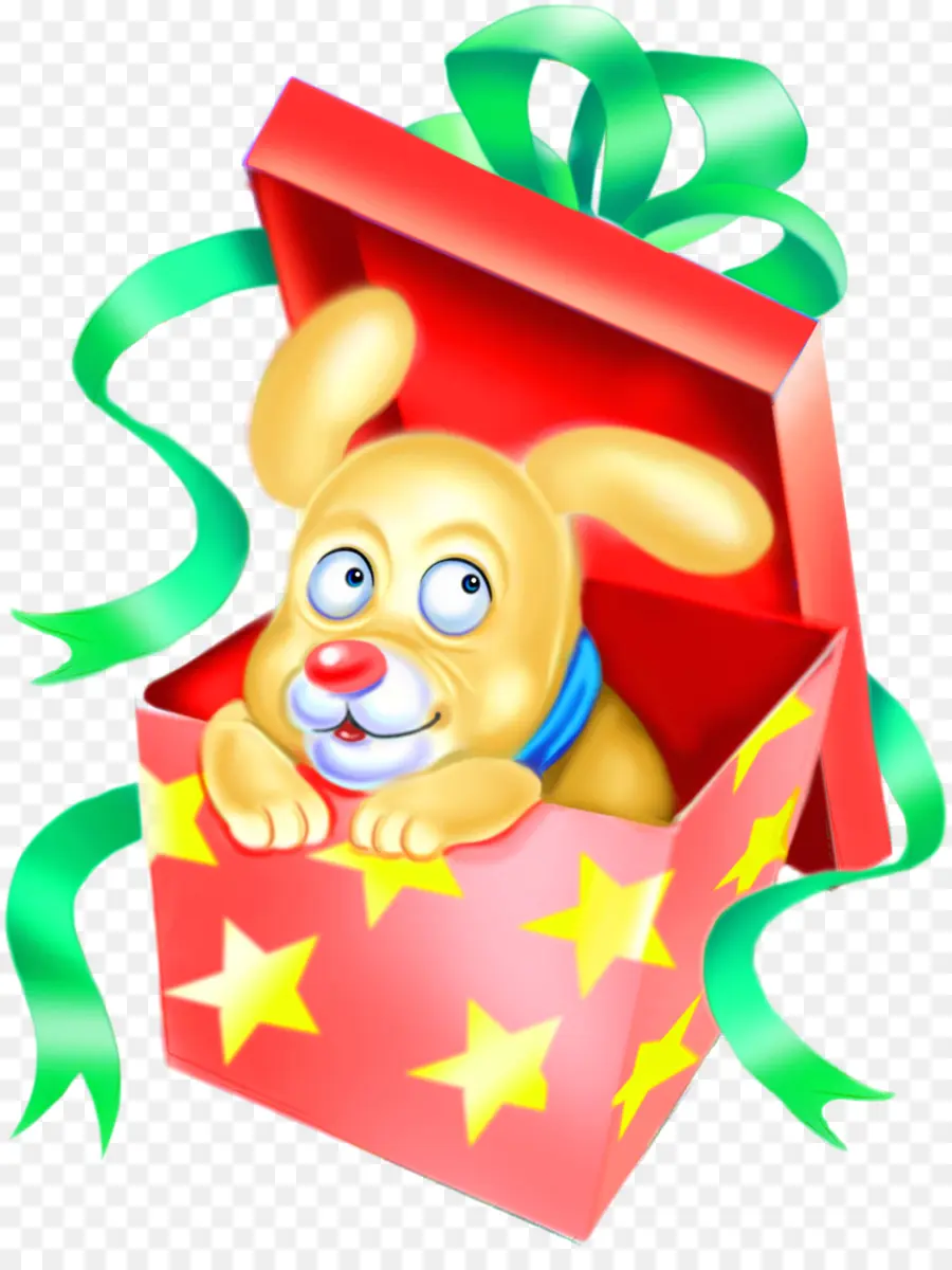 Chien Dans Une Boîte Cadeau，Chiot PNG